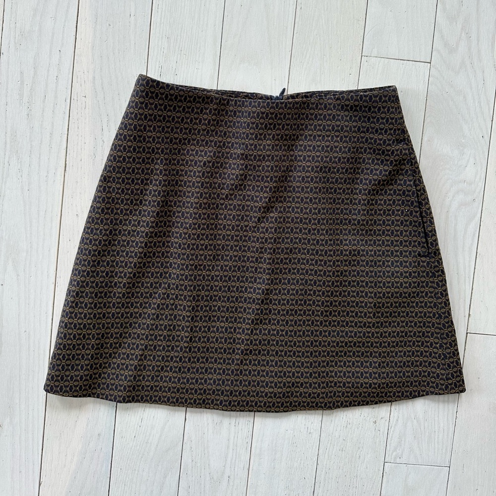 Aritzia Wilfred jacquard mini skirt size 0